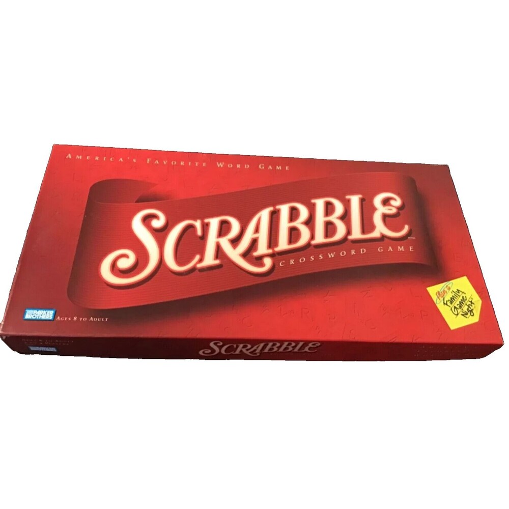 T7 Vintage 1999 Hasbro Parker Brothers Scrabble Crossword Board Game Complete